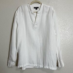 ❌SOLD❌Banana Republic 100% Linen Men’s V-neck Long Sleeves Shirt, Sz Large